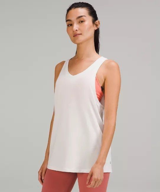 Lululemon Scoop Neck Yoga Tank Top Grid Texture