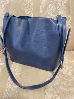 LV藍色水波紋斜背包*100%真品