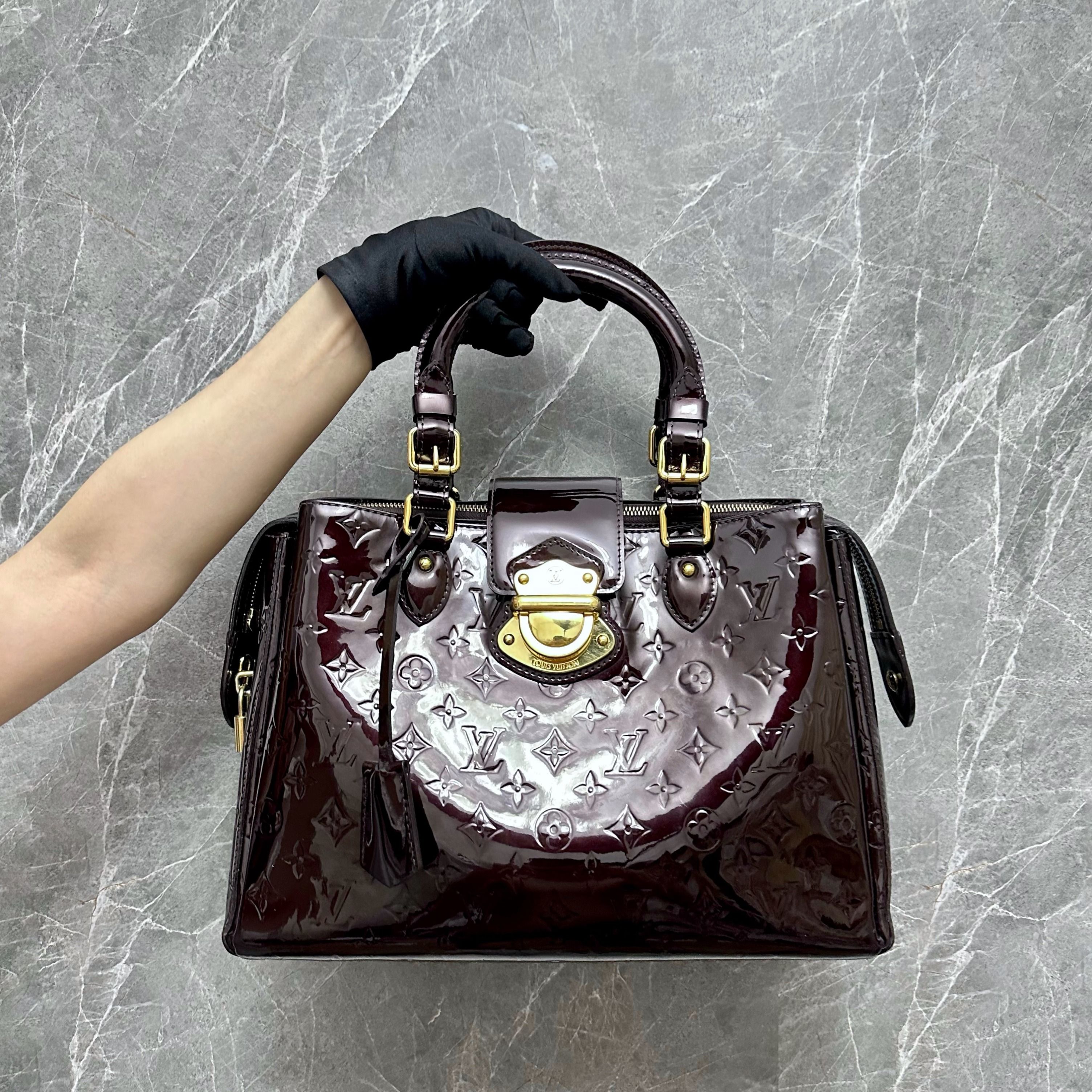 Louis Vuitton Amarante Monogram Vernis Melrose Avenue Bag, Pre Loved