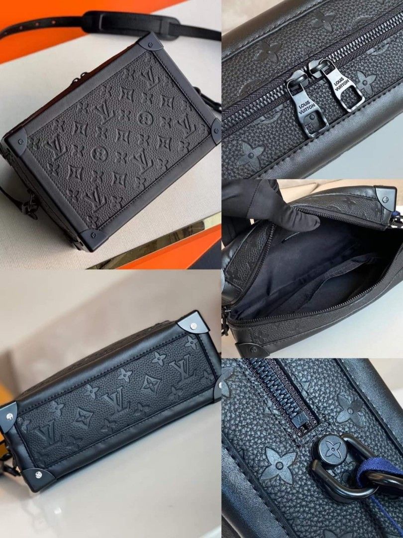 Louis Vuitton Black Monogram Embossed Taurillon Leather Soft Trunk Wallet