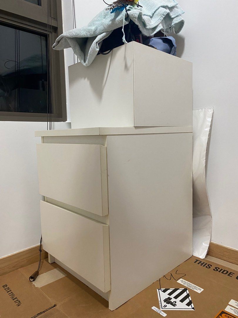 Malm White Nightstand, Furniture & Home Living, Furniture, Other Home ...
