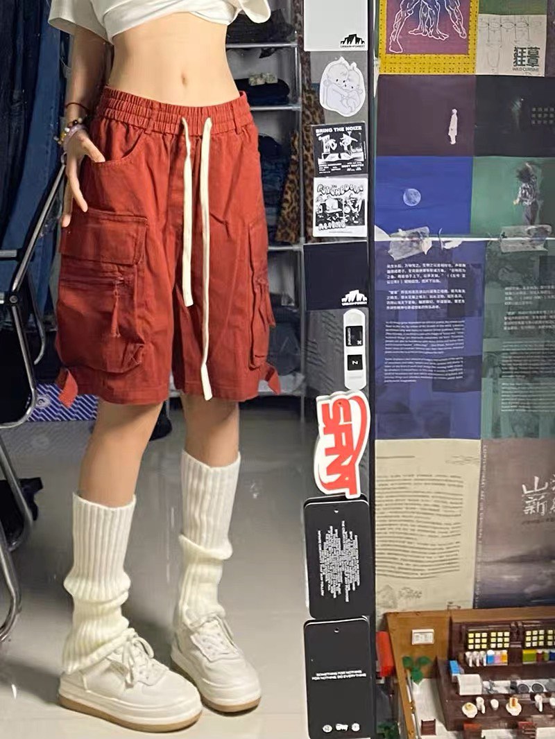 Maroon cargo shorts hot sale