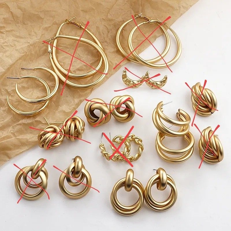 Matte cheap gold hoops