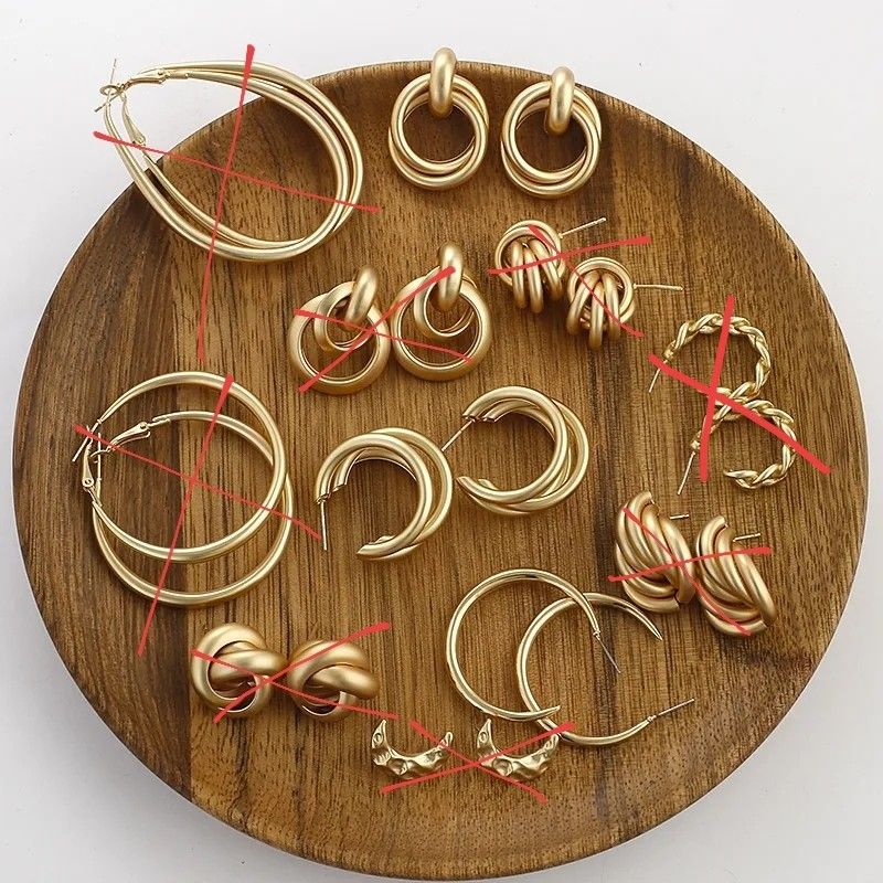 MATTE GOLD EARRINGS Women s Fashion Jewelry Organisers