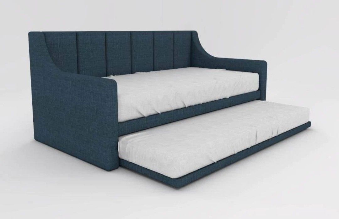 Meredith 3 in 1 Fabric Daybed Pull Out Bed Frame, Furniture & Home