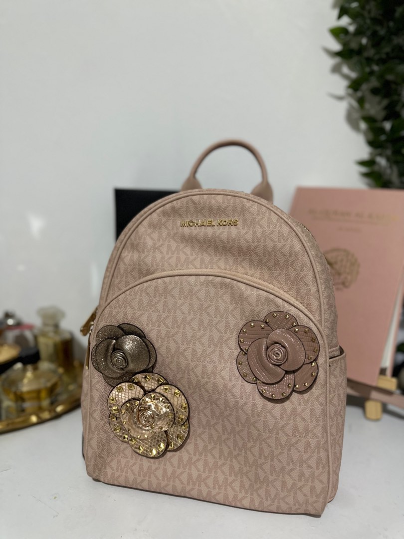 Michael Kors Abbey Med Backpack Ballet Floral Women s Fashion Bags Wallets Backpacks on Carousell