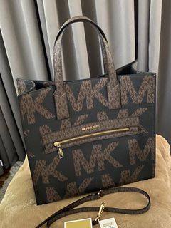 MICHAEL KORS KENLY LARGE TOTE MULTI COVERTIBLE BLACK MONO BAG, Luxury, Bags  & Wallets on Carousell