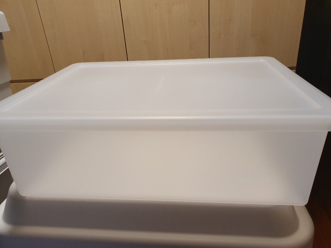 MUJI box and lid (set) wide medium size, Furniture & Home Living, Home