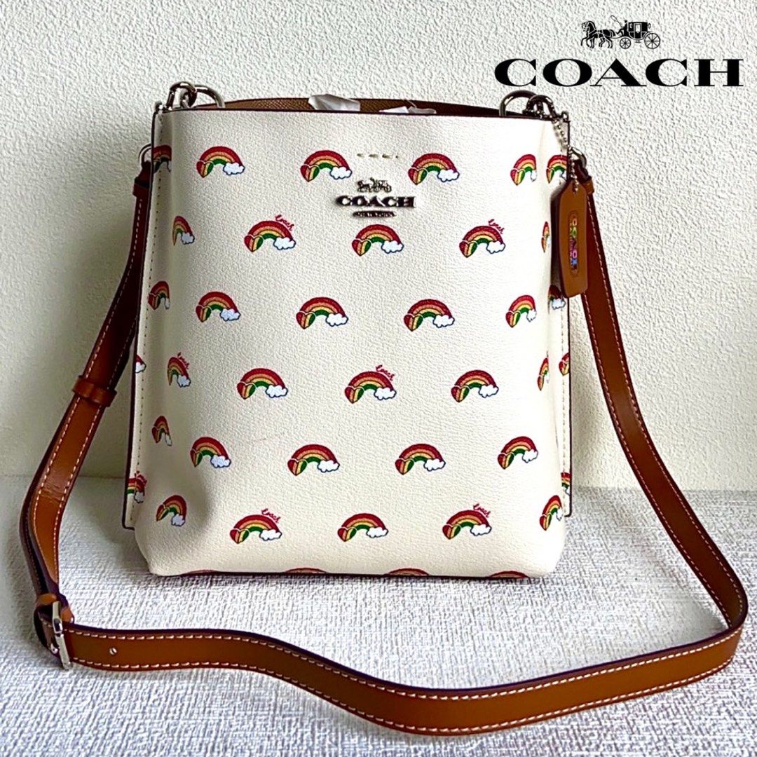 Coach Mollie Bucket Bag 22 with Rainbow Print