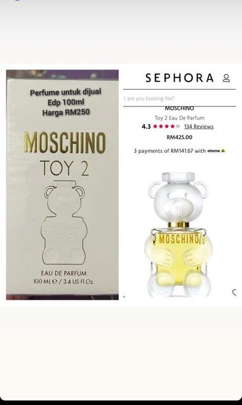 NEW MOSCHINO TOY 2 100ML