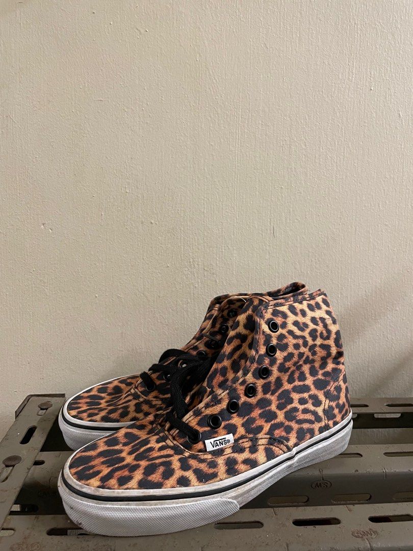 Cheetah vans top high tops
