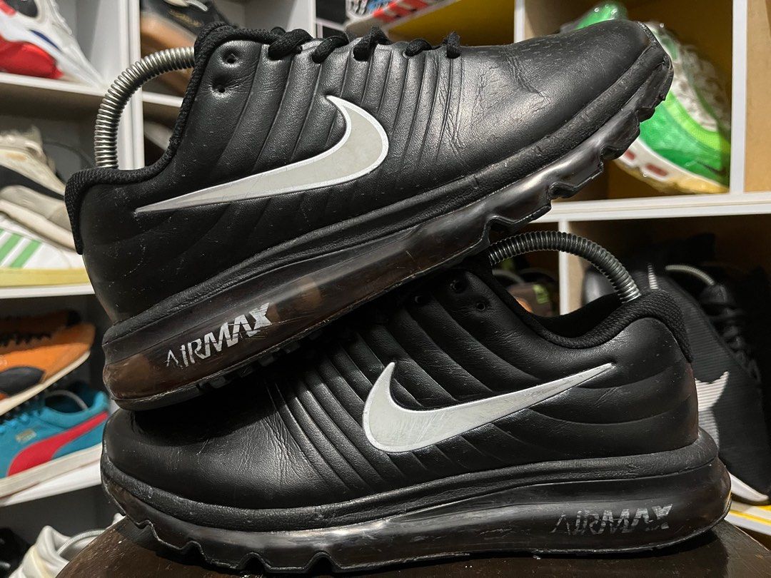 Air max 2017 clearance all black leather