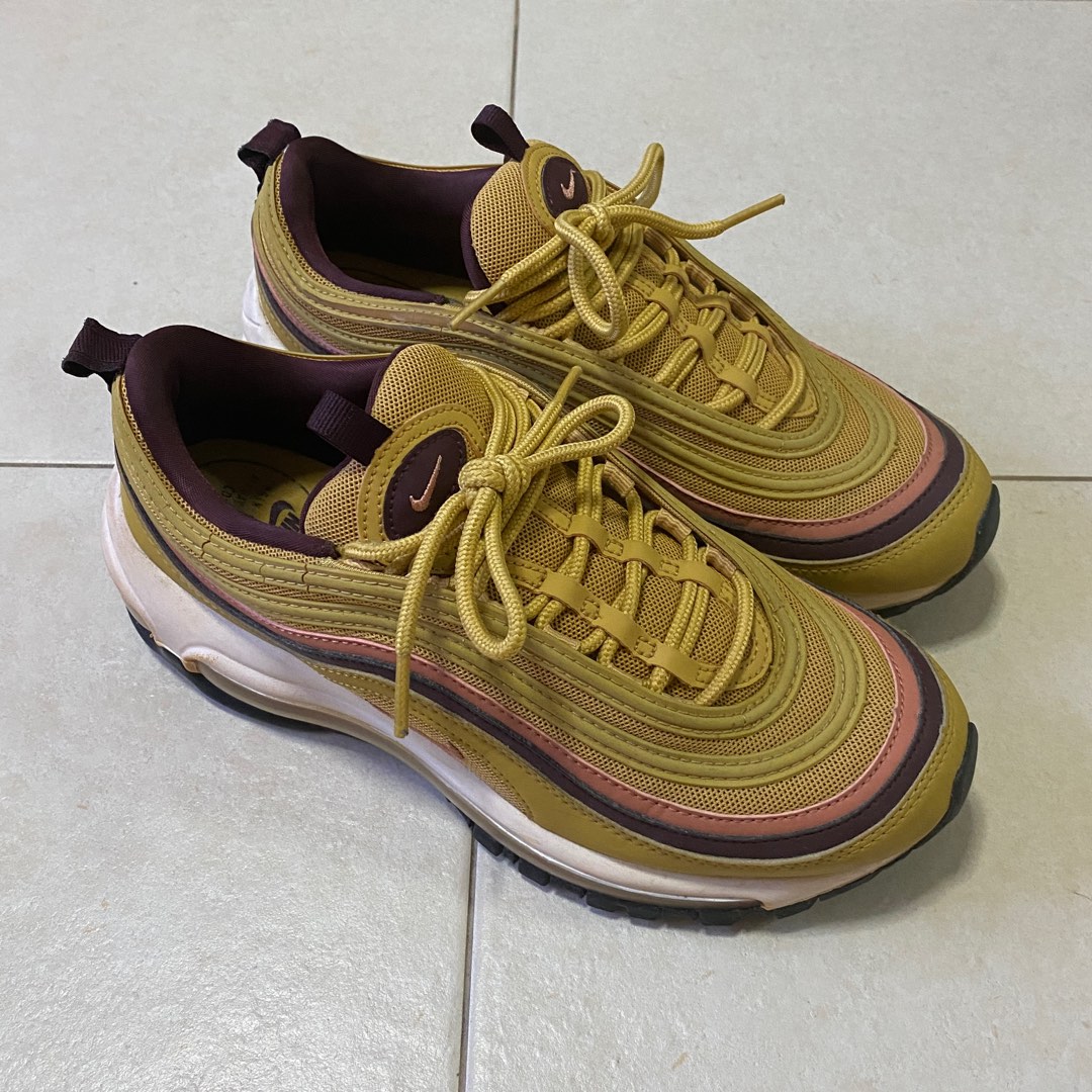 Nike Air Max 97 mustard Women s Fashion Footwear Sneakers on