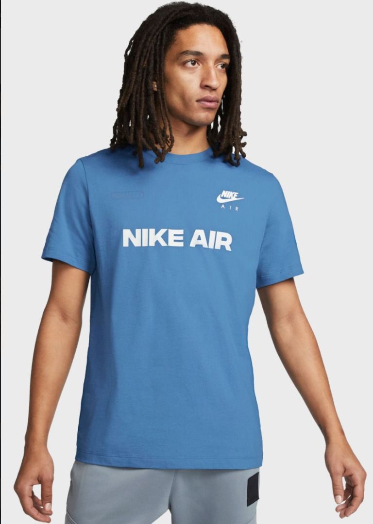 Blue nike air t shirt sales