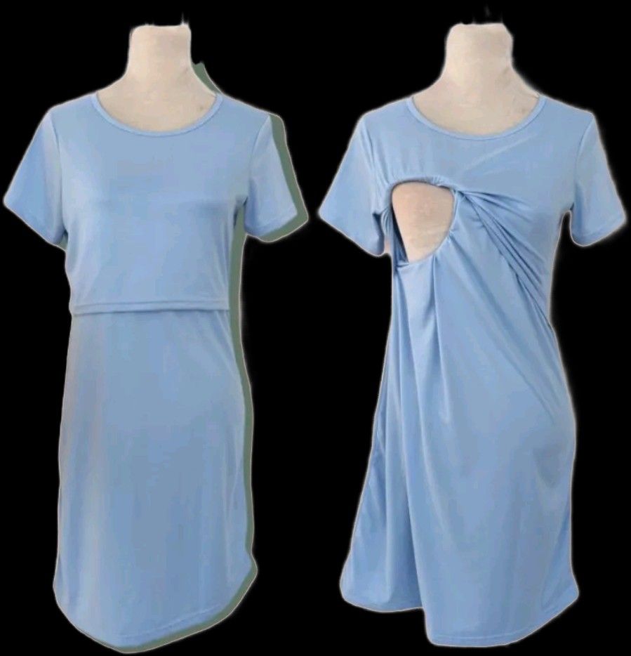 Nursing Dress (Category: Breastfeeding & Bottle Feeding) located in Manila. Submitted by 3es.m (Listing ID 1238672230, Image 3). Description: bili ko po sa shoppee white - 350 (L to XL) pink - 150 (S to M) blue - 150 (S to M) all in na po 500.00 with free nurshing shirt (zipper) color yellow.