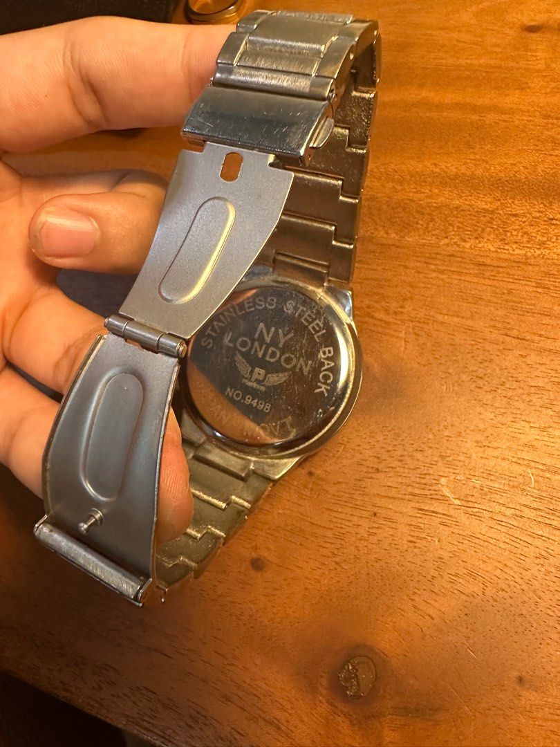 Ny london watch sales stainless steel back