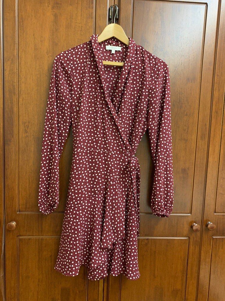 Oasis heart wrap dress cheap