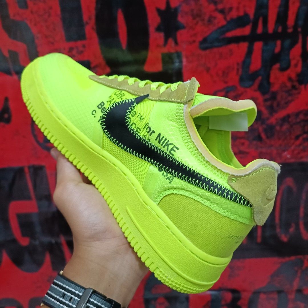 Off White X Nike Air Force 1 Low Volt, Fesyen Pria, Sepatu , Sneakers di  Carousell