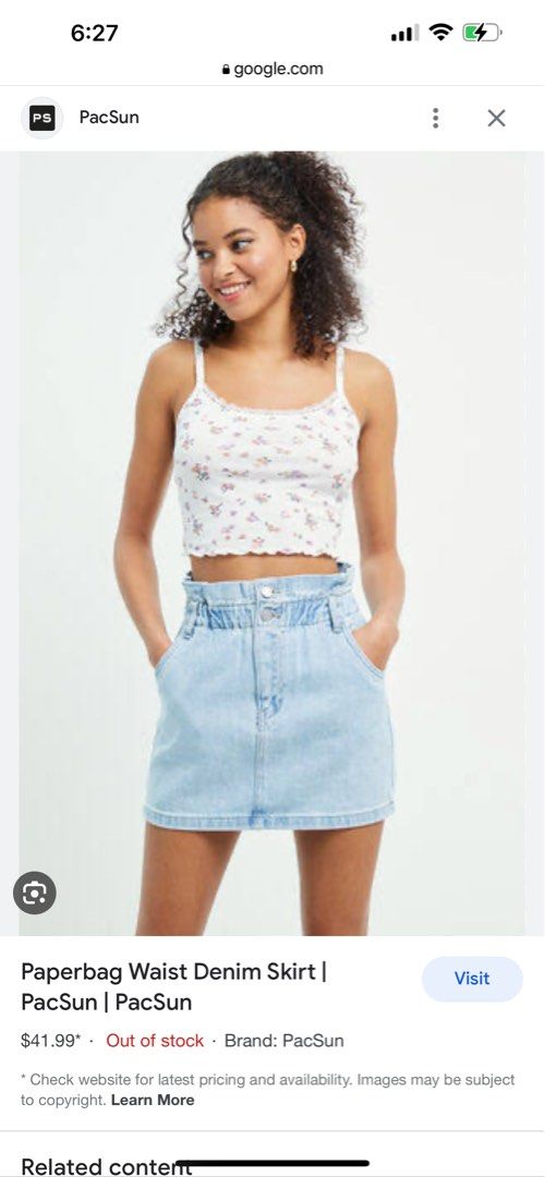 Pacsun Paperbag Skirt (Category: Skirts) located in Pasig City. Submitted by hanpum (Listing ID 1238714968, Image 2). Description: Authentic Pacsun. Original price $41.99 Still in great condition. Decluttering clothes I haven’t worn..