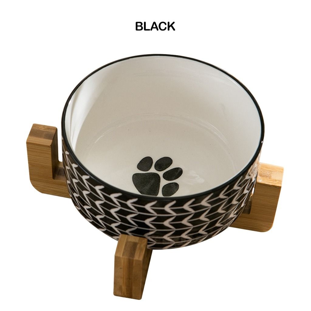 Elevated dog feeder with ceramic bowls store