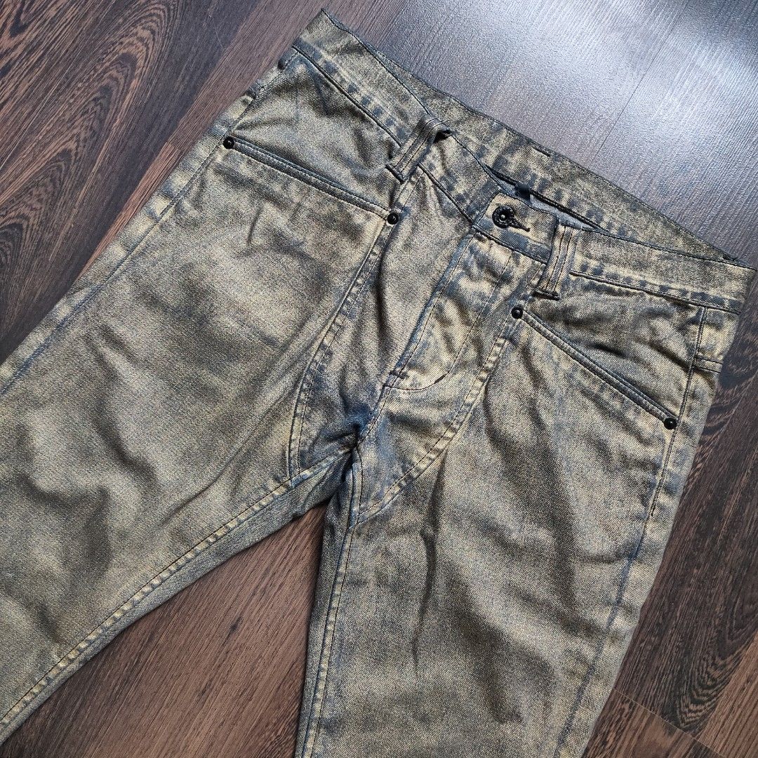 PLUS MINUS TIMES DIVIDE HOMME DENIM | Gold Coated Slim Straight, Men's ...