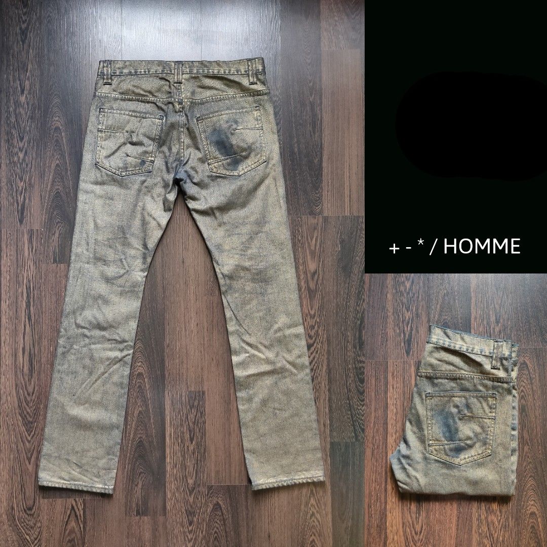 PLUS MINUS TIMES DIVIDE HOMME DENIM | Gold Coated Slim Straight, Men's ...