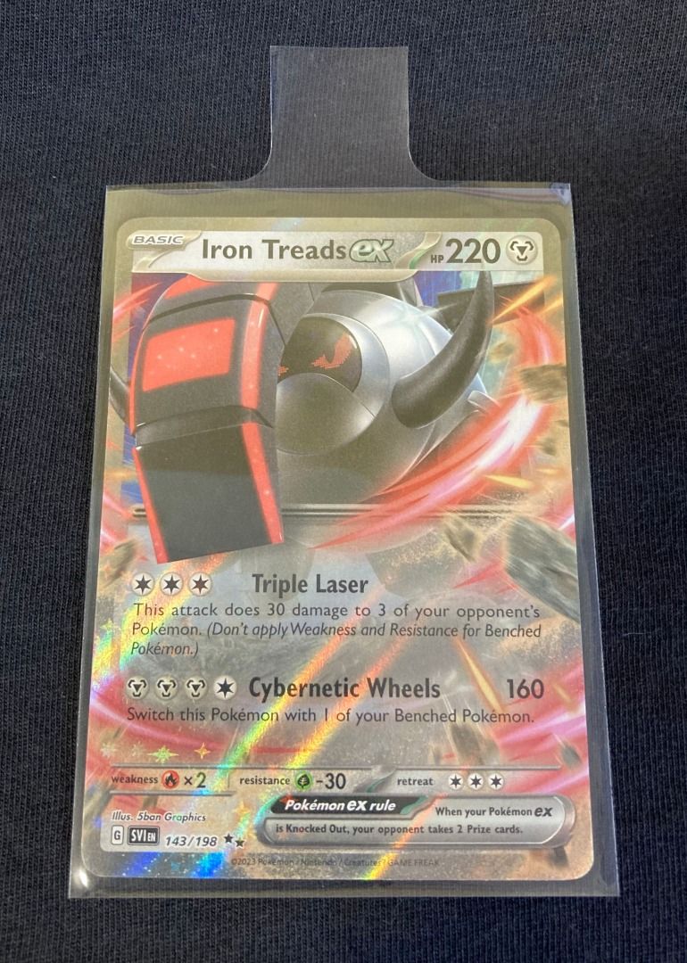 Pokemon TCG Scarlet and Violet Iron Treads ex Holo Foil 143/198, Hobbies &  Toys, Toys & Games on Carousell