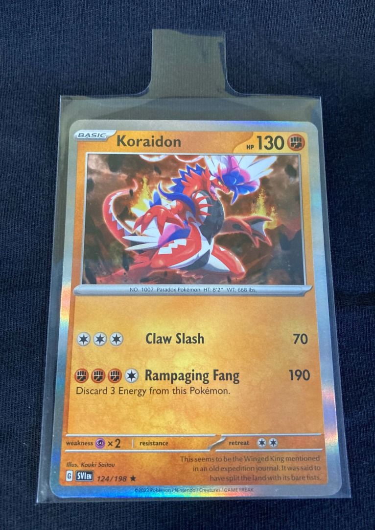 Pokemon TCG Scarlet and Violet Koraidon Holo Foil 124/198, Hobbies & Toys,  Toys & Games on Carousell