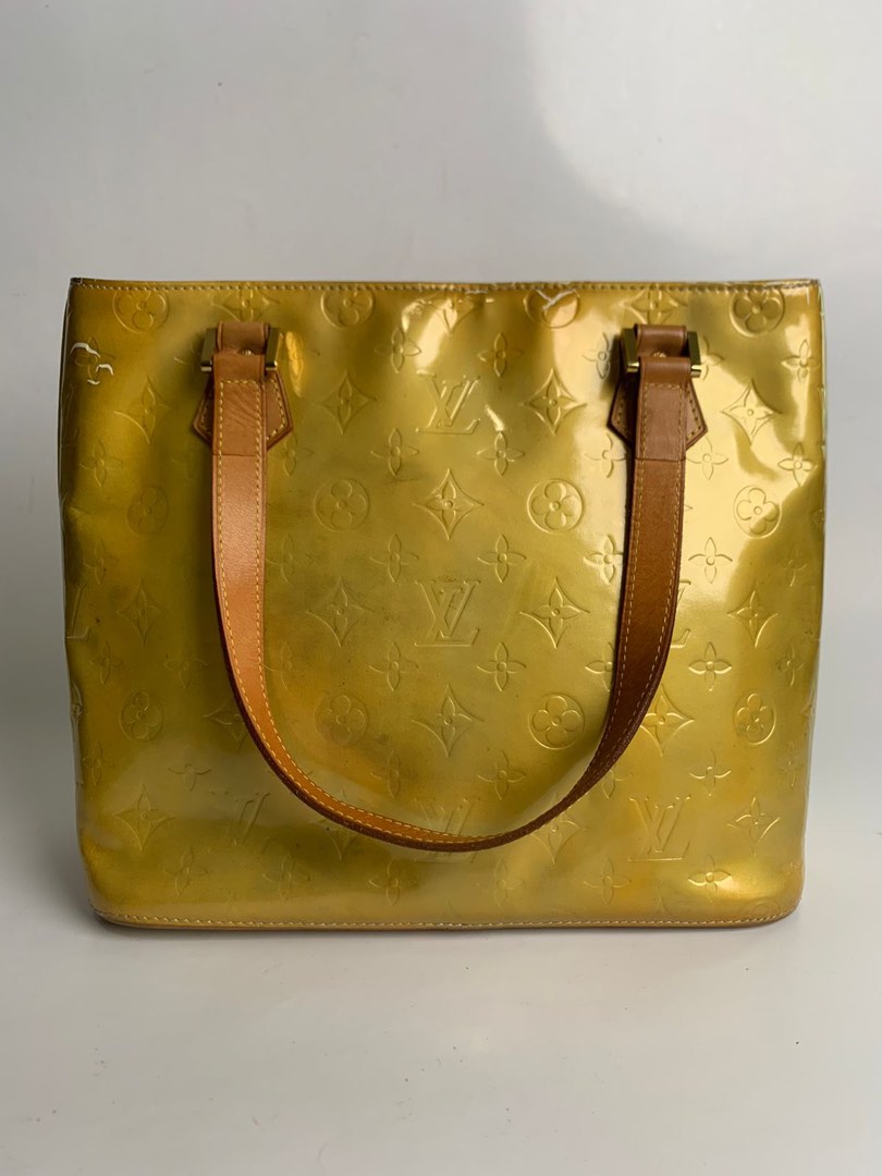 Louis Vuitton Vernis Monogram Houston Bag in Apple Green 