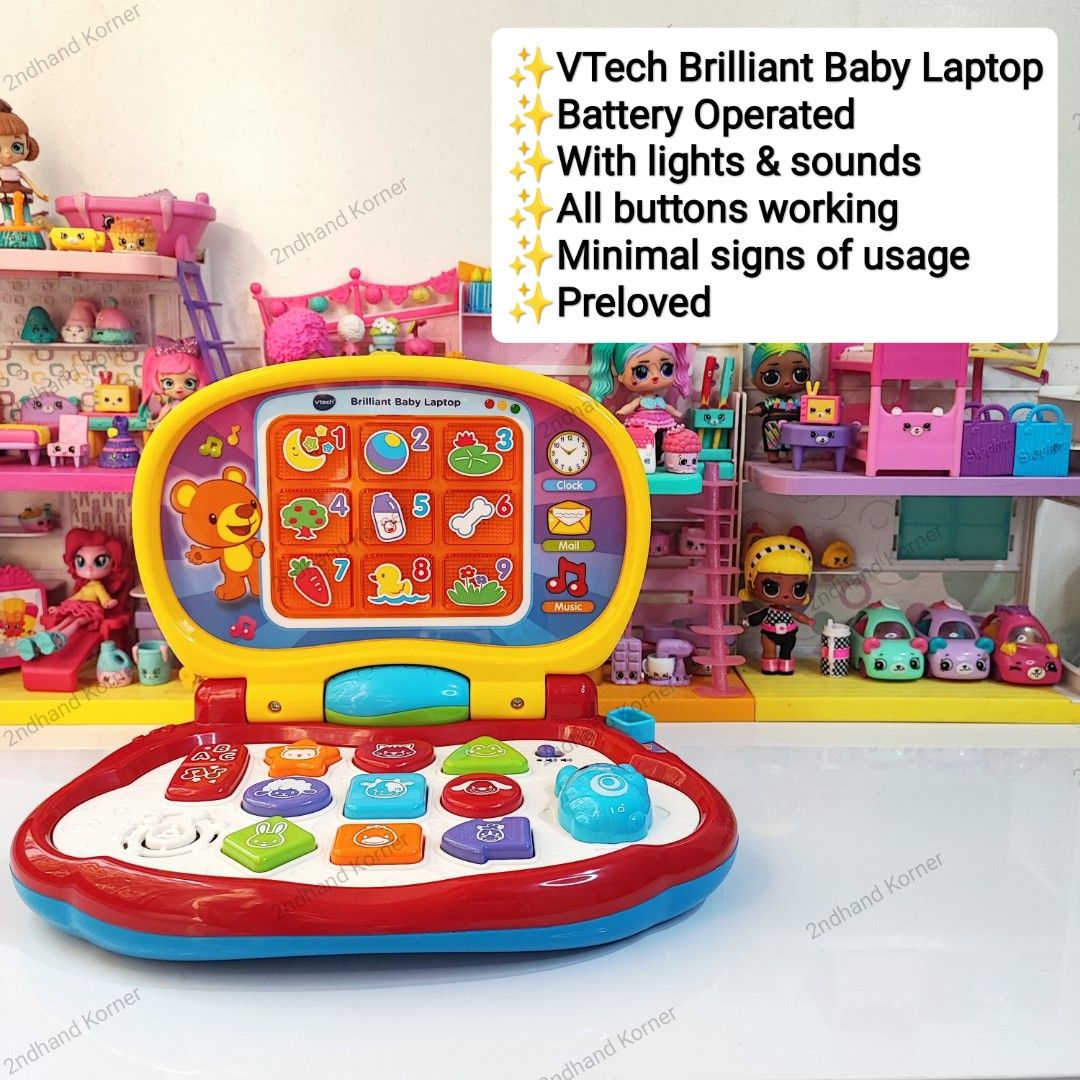 Preloved Vtech Brilliant Laptop, Hobbies & Toys, Toys & Games on Carousell