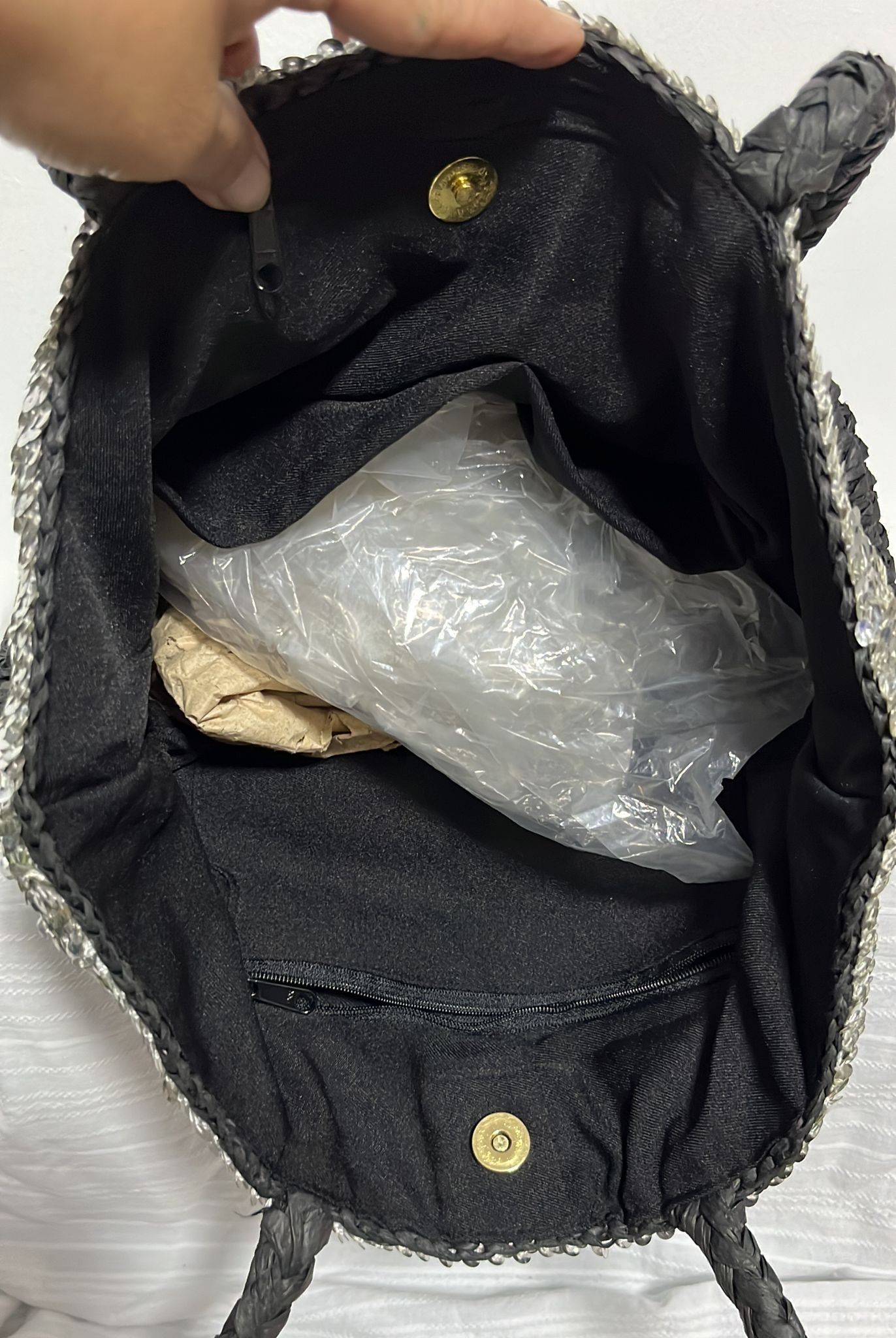 Raffia sales string bag