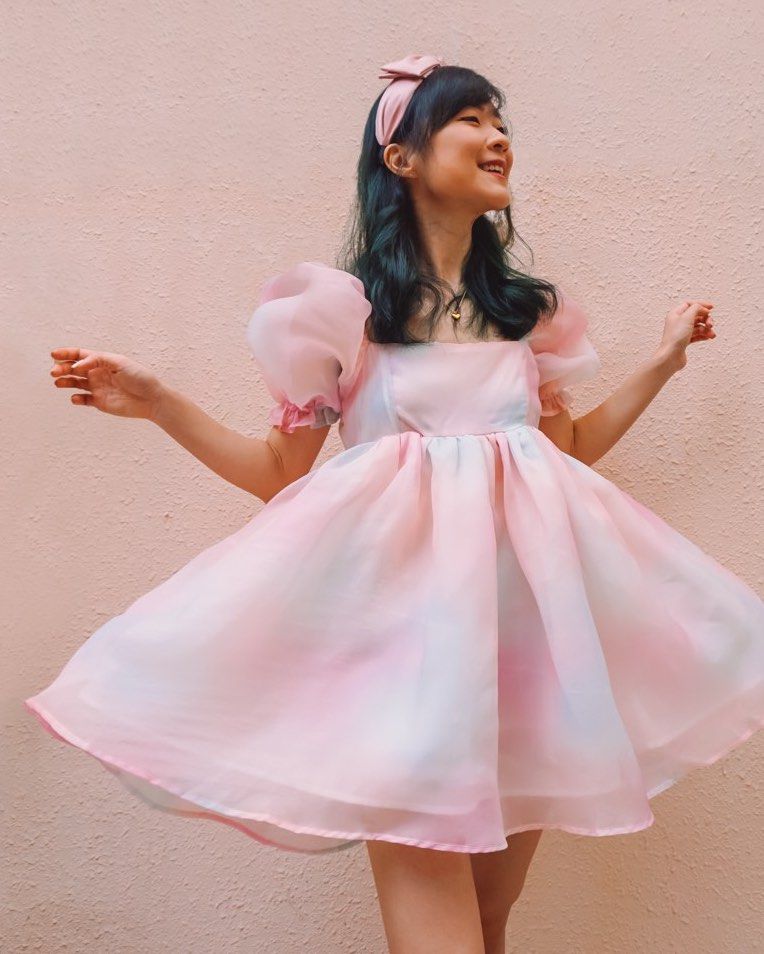 Rainbow discount puffy dress