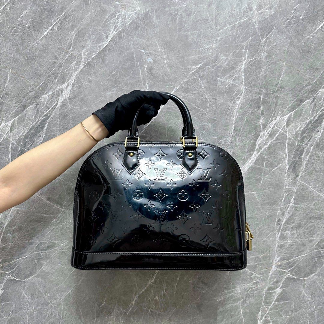 Recolor* LV Alma Vernis Black Patent Leather GHW, Luxury, Bags