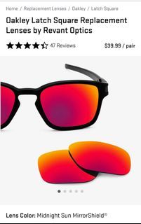 Walleva Fire Red Polarized Replacement Lenses for Oakley Penny