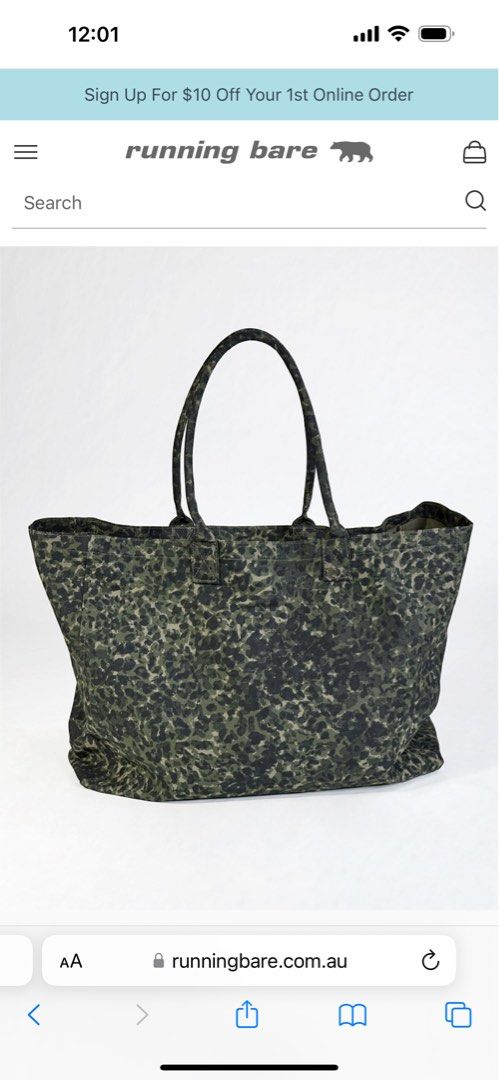 Running bare top bag