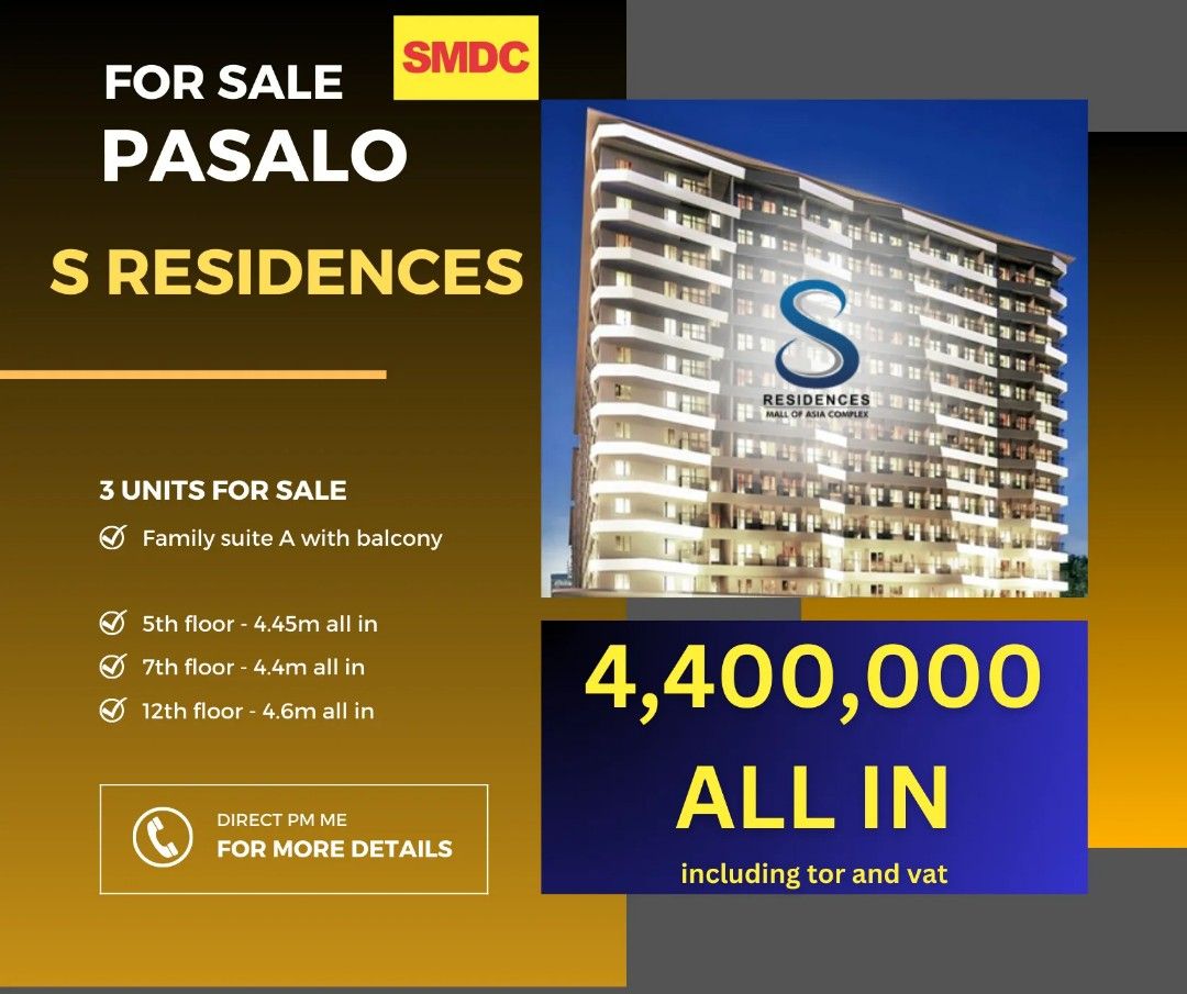 S RESIDENCES condo units for sale, Property, For Sale, Apartments