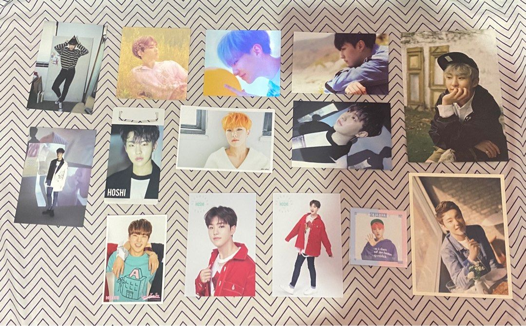SEVENTEEN HOSHI MERCH (sale) (Category: K-Wave Merchandise) located in Bulacan. Submitted by claiiry (Listing ID 1238676539, Image 1). Description: Decluttering my all SEVENTEEN stuff and Hoshi merch❣️ ‼️Please read ‼️ Cards ranging from 75-100 php Please pm me for prices! ✨ All photocards are in good condition, they are kept well on a binder, barely touched. I will prioritize bulk buyers 🥹 The more you buy, the more discounts I can give! Gusto 