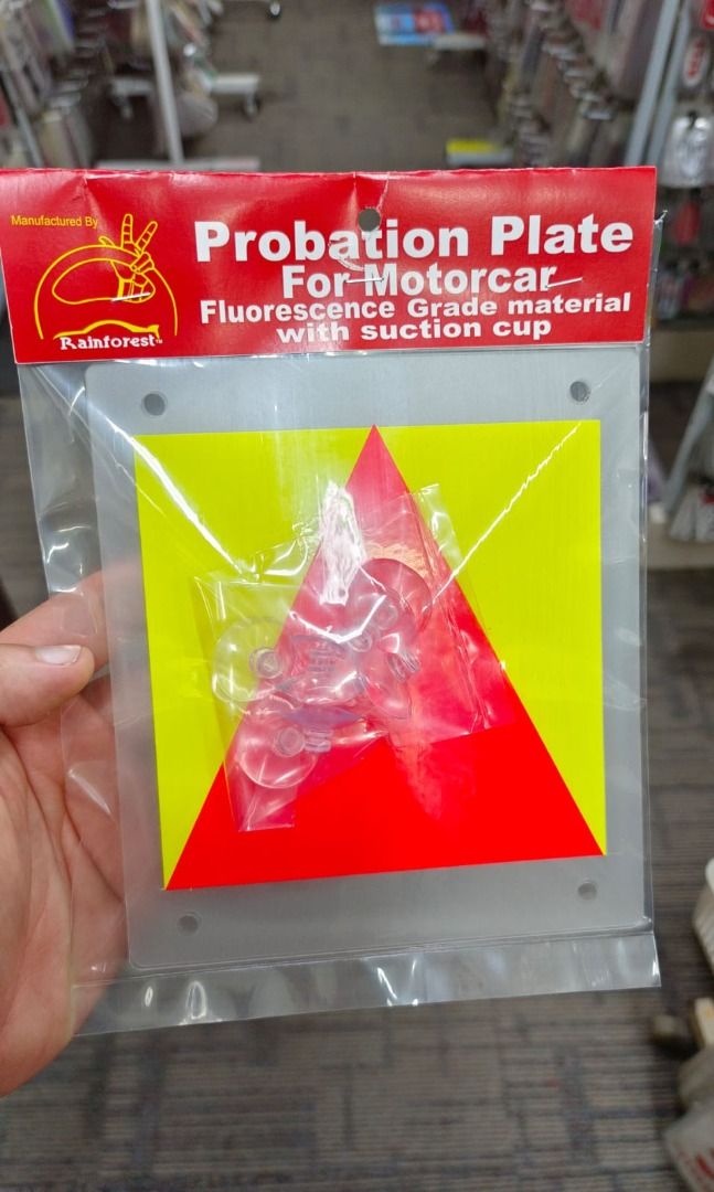 [SG SHOP SELLER] Latest Design Suction Probation Car Plate (PPlate P plate) 2Pcs / Front & Back