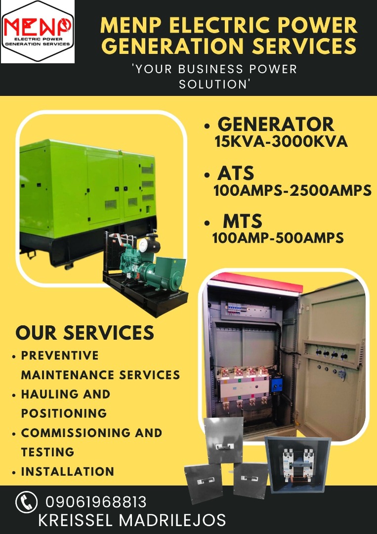 SILENT TYPE AND OPEN TYPE GENERATOR SET, Commercial & Industrial ...