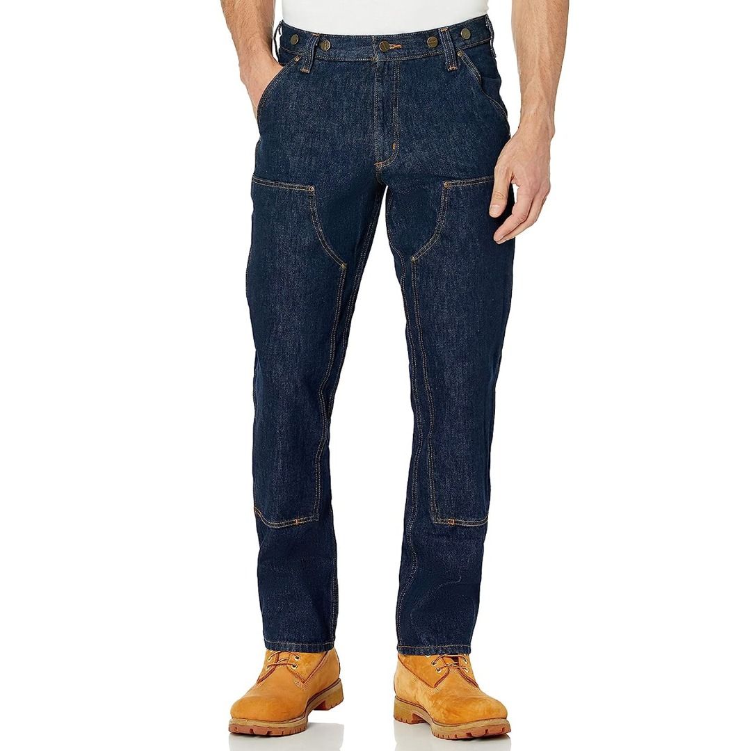 Size 33x30 Carhartt Denim Double Knee Rivet Men s Fashion