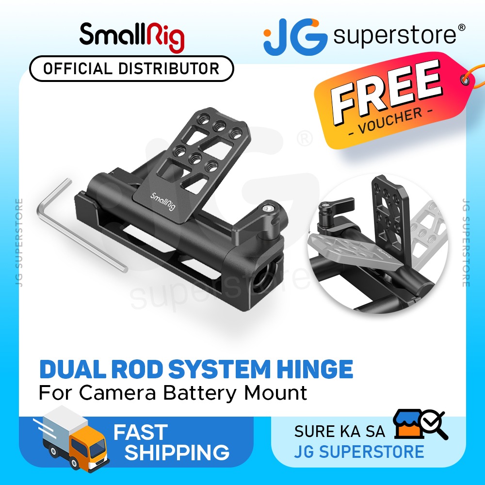 SmallRig Adjustable Dual 15mm LWS Rod Clamp Battery Hinge Plate with ...