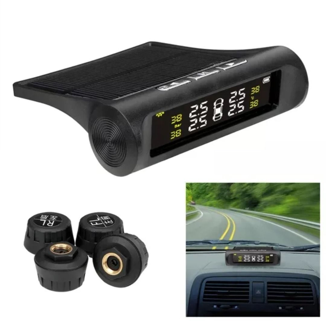 [NEW] Smart Car Tire Pressure Monitoring System Solar Power TPMS, Car
