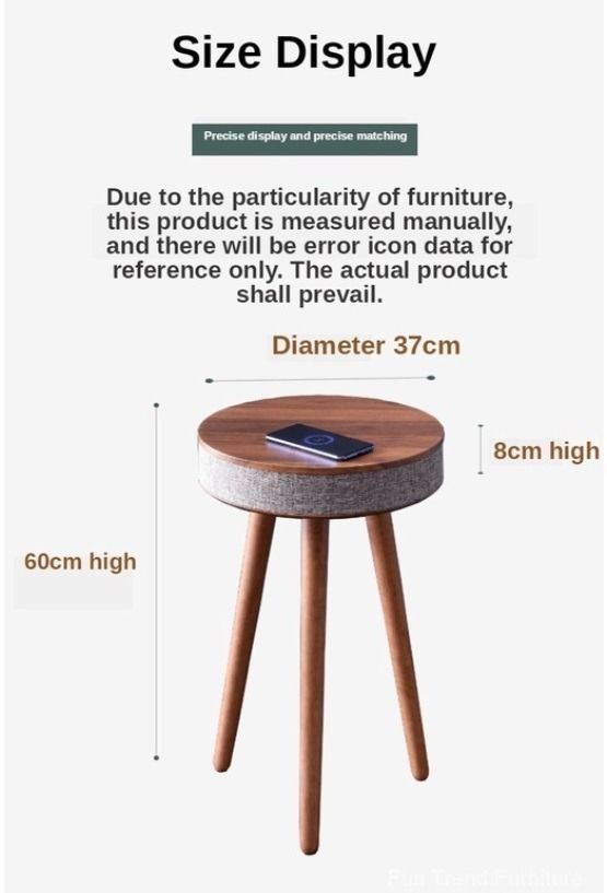 Smart Coffee Table Small Table Wireless Charging Bluetooth Speaker Side ...