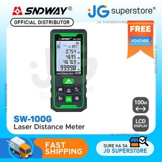 Sndway SW-100G Outdoor Green Light Laser Distance Meter 100M with Volume & Area Measurement, Angle / Height Calculations | JG Superstore