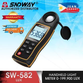Sndway SW-582 Digital Lux Meter Mini Light Meter Luminometer Photometer Environmental Testing 0-199,900 Lux  | JG Superstore
