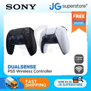 Sony DualSense PS5 Wireless Controller with Built-in Mic & Headset Jack, Haptic Feedback, Adaptive Triggers for PlayStation 5 (Black, White) | CFI-ZCT1 | JG Superstore