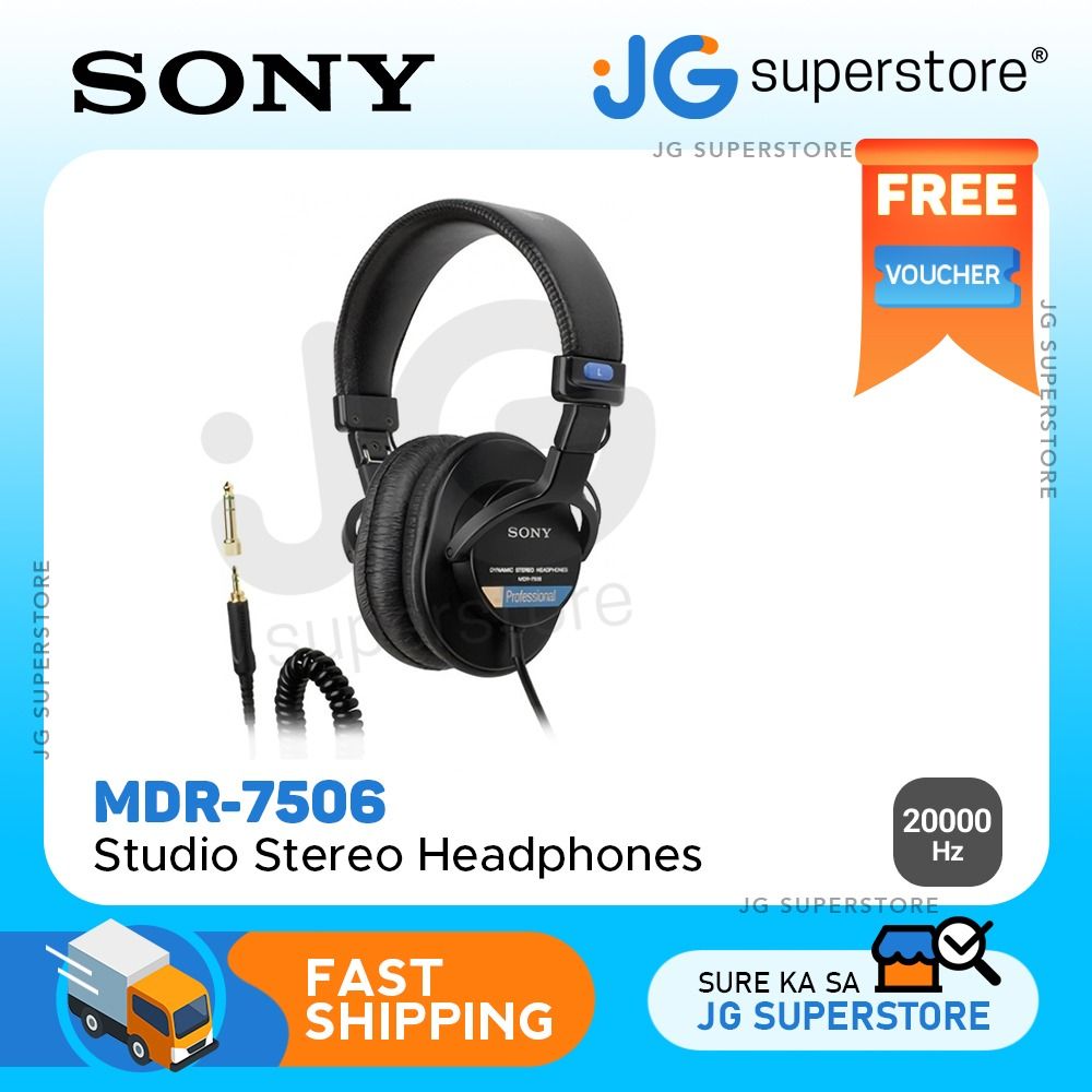 Sony MDR7506 Professional Dynamic Wired Monitor Headphones with Large Diaphragm, 40mm Drivers