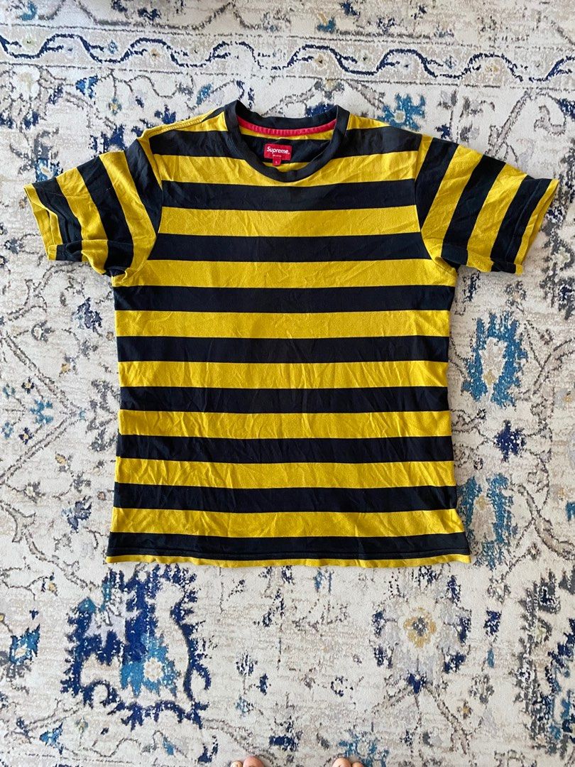 Supreme bar 2025 stripe tee black