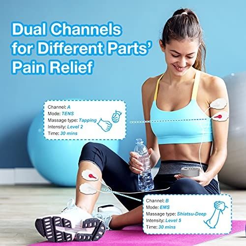 TENS Machine for Pain Relief - Easy@Home Dual Channel TENS Unit + Muscle  Stimulator with 16 Modes and 2x3 Pads for Back, Sciatica, Leg, Muscl on  OnBuy