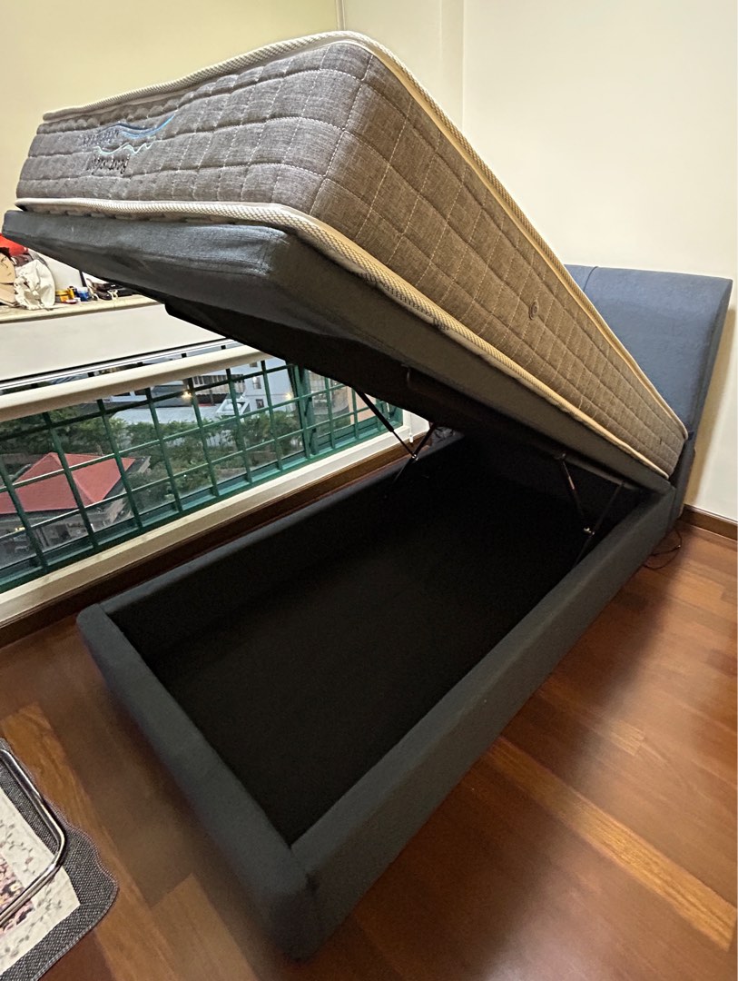 Storage bed Super Single, Furniture & Home Living, Furniture, Bed